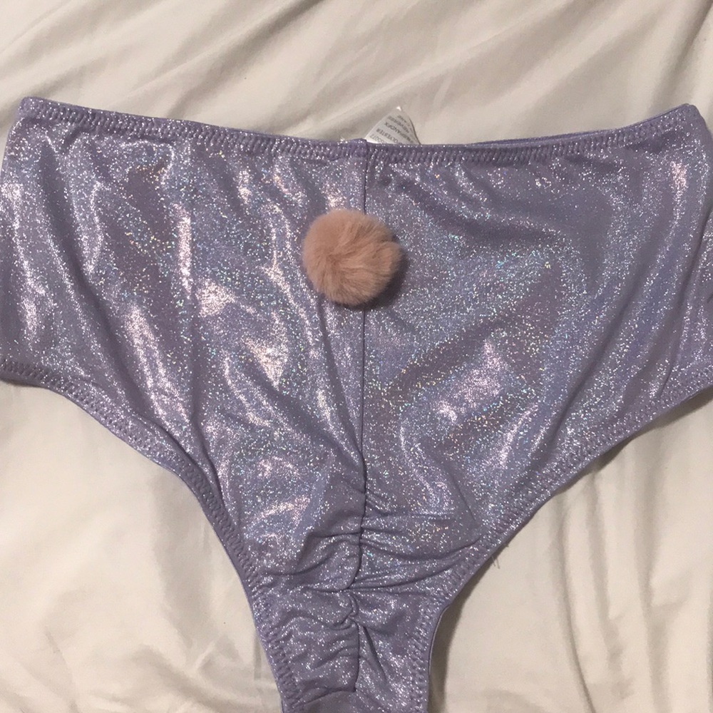 Bunny Tail Sparkle High Waisted Shorts